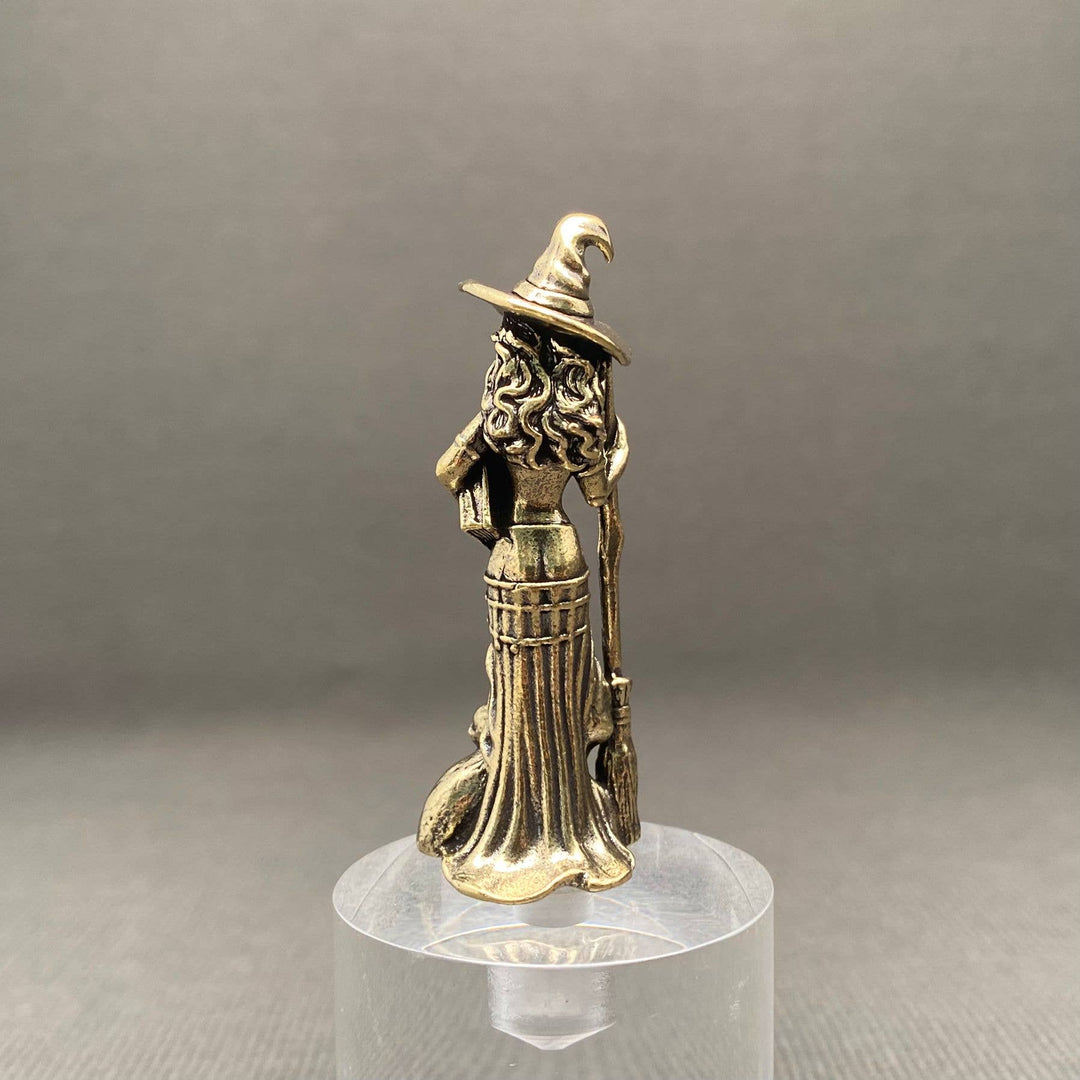 Brass Witch Decoration Desktop Ornament Healer sacred space boho spiritual decor