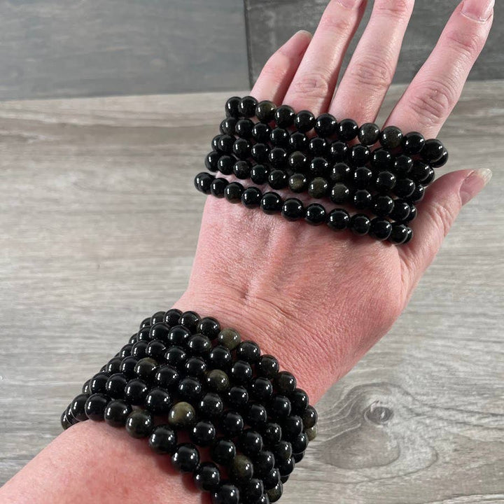 Healing Crystal Bracelets 8mm round boho gemstone stretch bracelet coastal spiritual jewelry