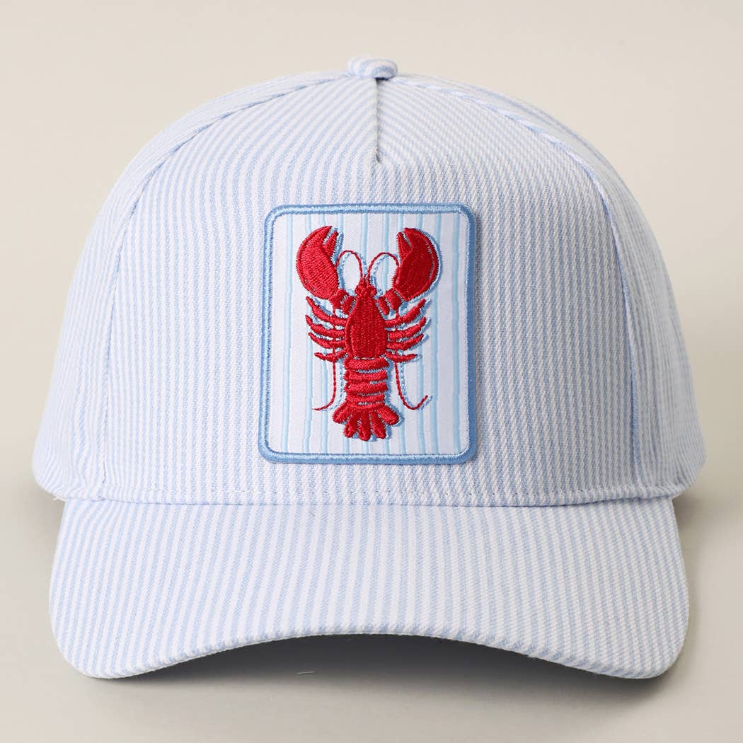Lobster Embroidered Patch Trucker Hat