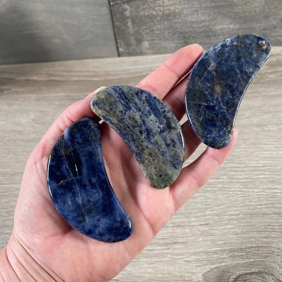 Crystal Gua Sha Facial Massager for holistic skincare rituals and coastal boho wellness