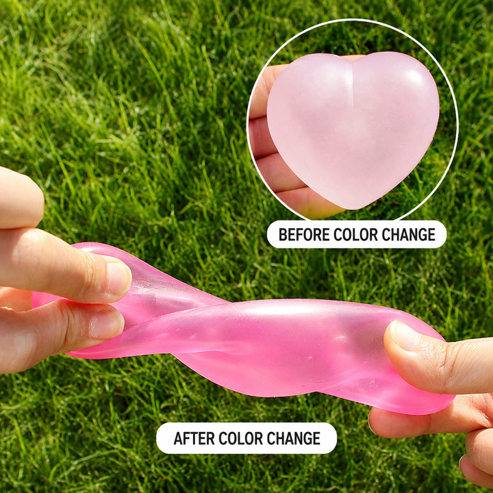 Color Changing Heart Squishy Stress Toy