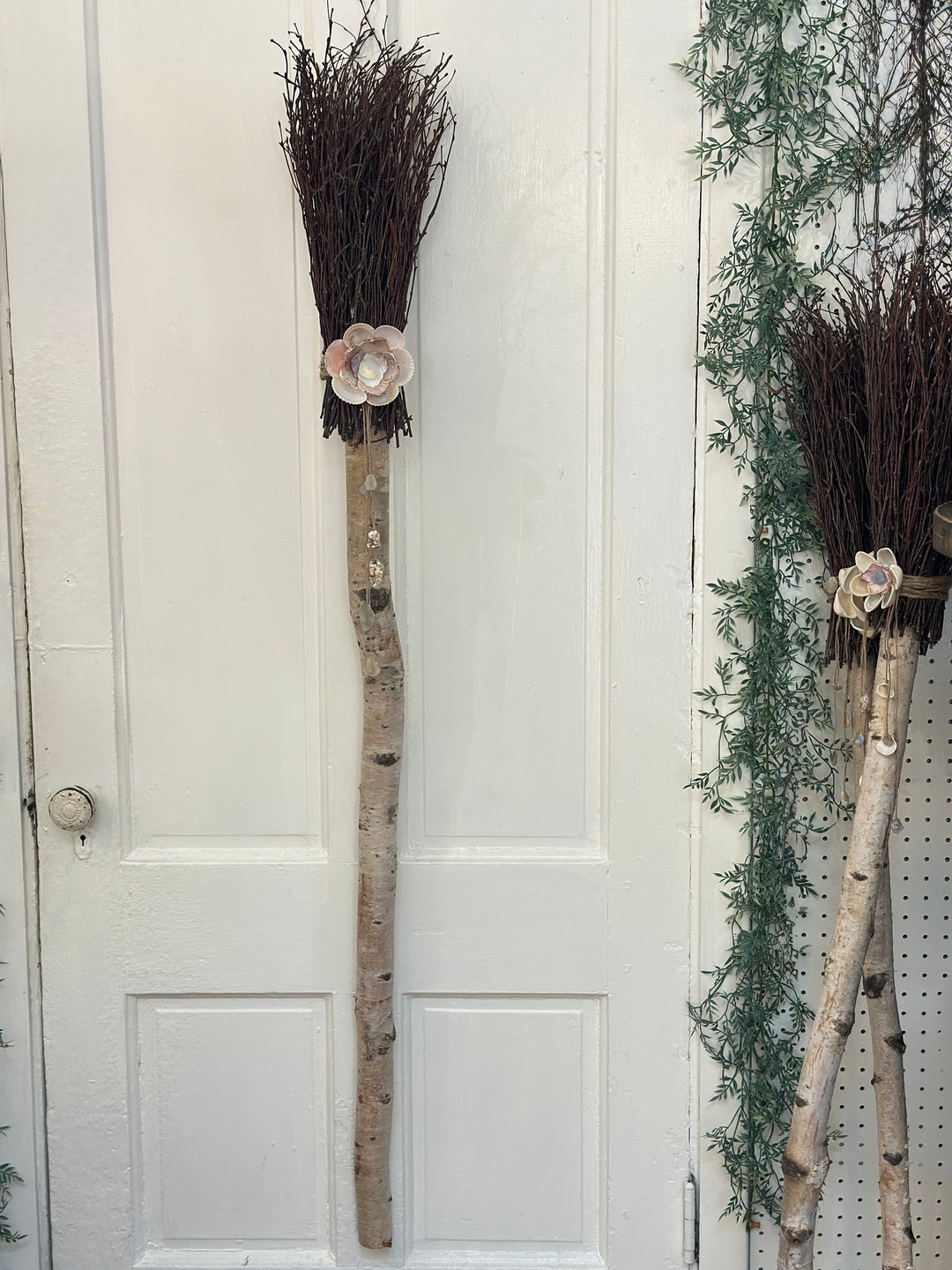Birch Wood Witches Broom- 5ft | Opalite | Angels