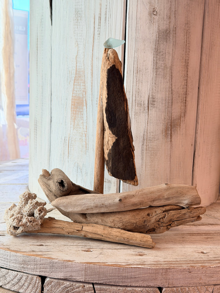 Mini Driftwood Sailboat