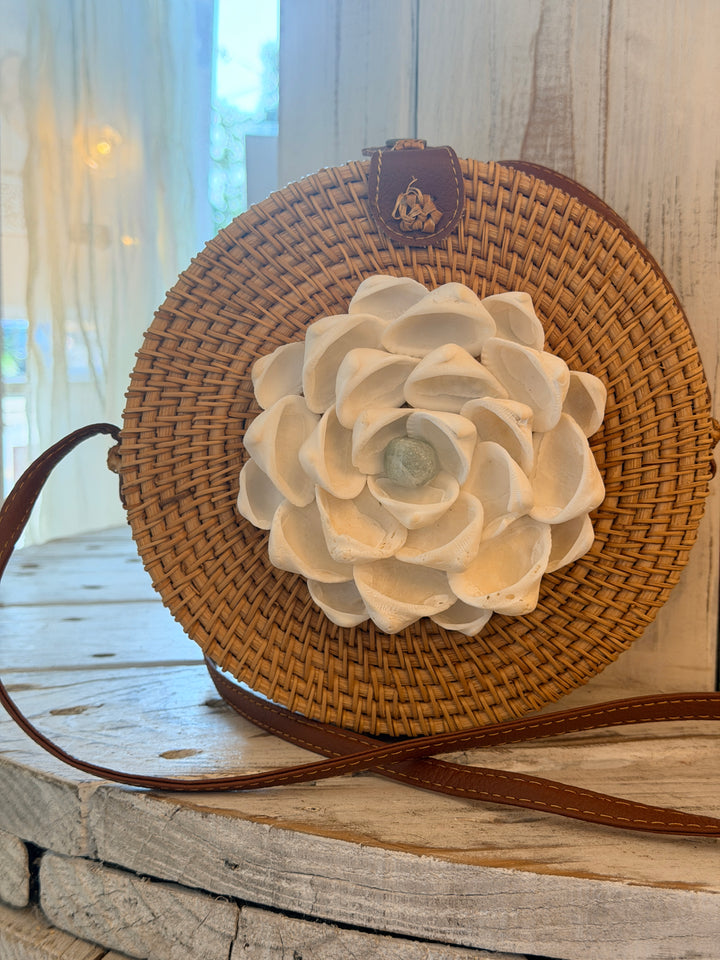 Anchored Soul | ZenFlower Tan Rattan Bag | Jade