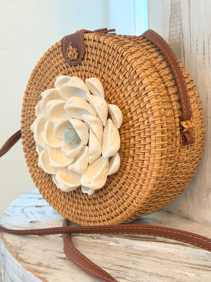 Anchored Soul | ZenFlower Tan Rattan Bag | Jade