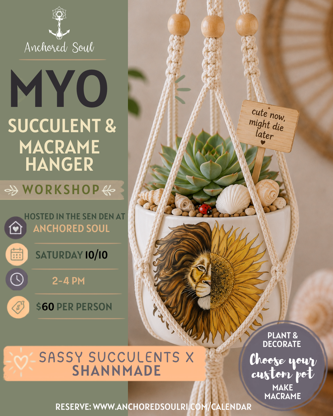 MYO Succulent &amp; Macrame Hanger