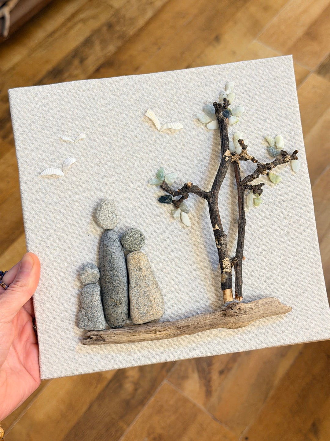 Anchored Soul | Rock Family of 3 | Shadow Box
