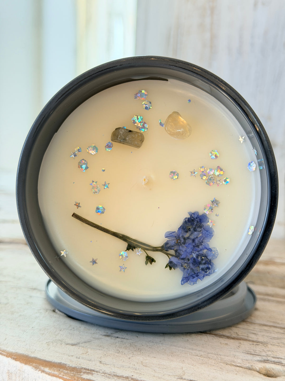 Anchored Soul New Moon Intention Soy Candle for ritual and mindful manifestation