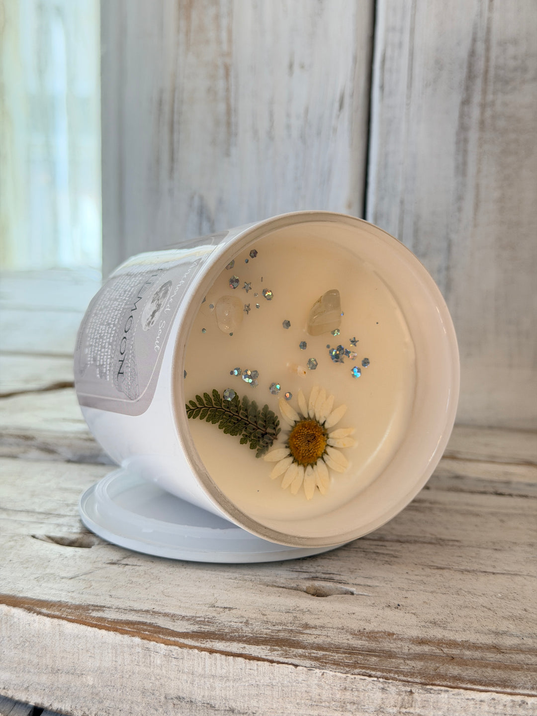 Anchored Soul Full Moon Intention Candle handcrafted soy wax with herbal botanicals
