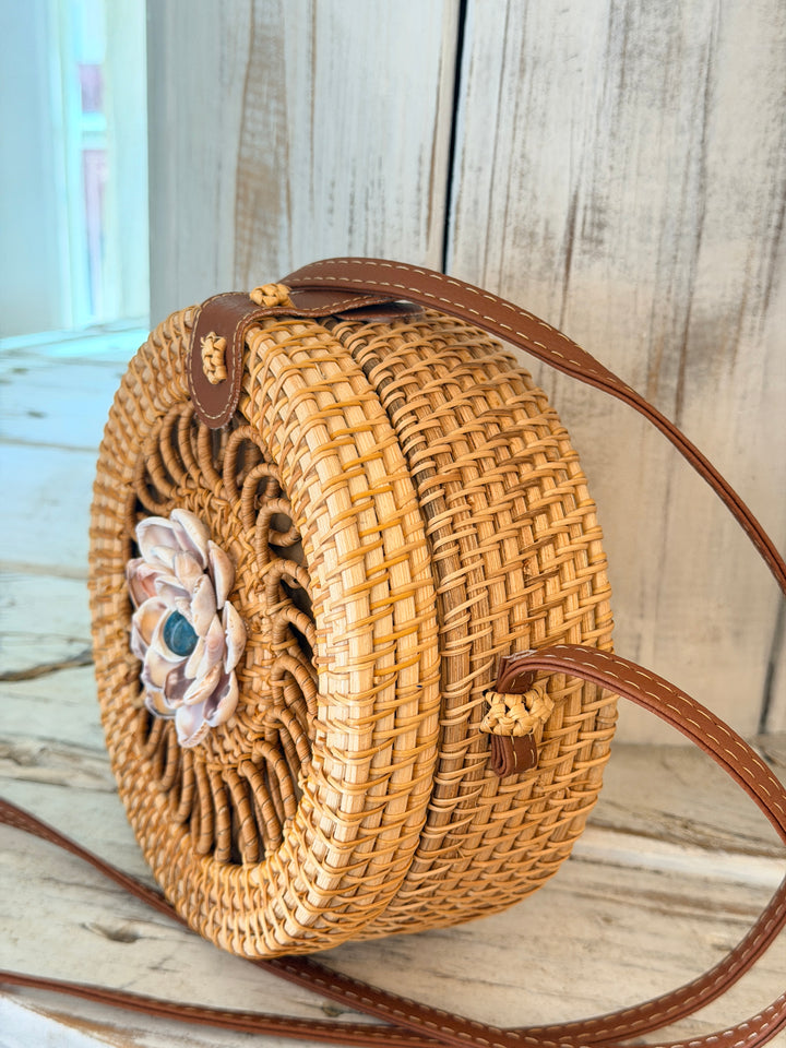 "Positive Manifestations" Rattan Bag