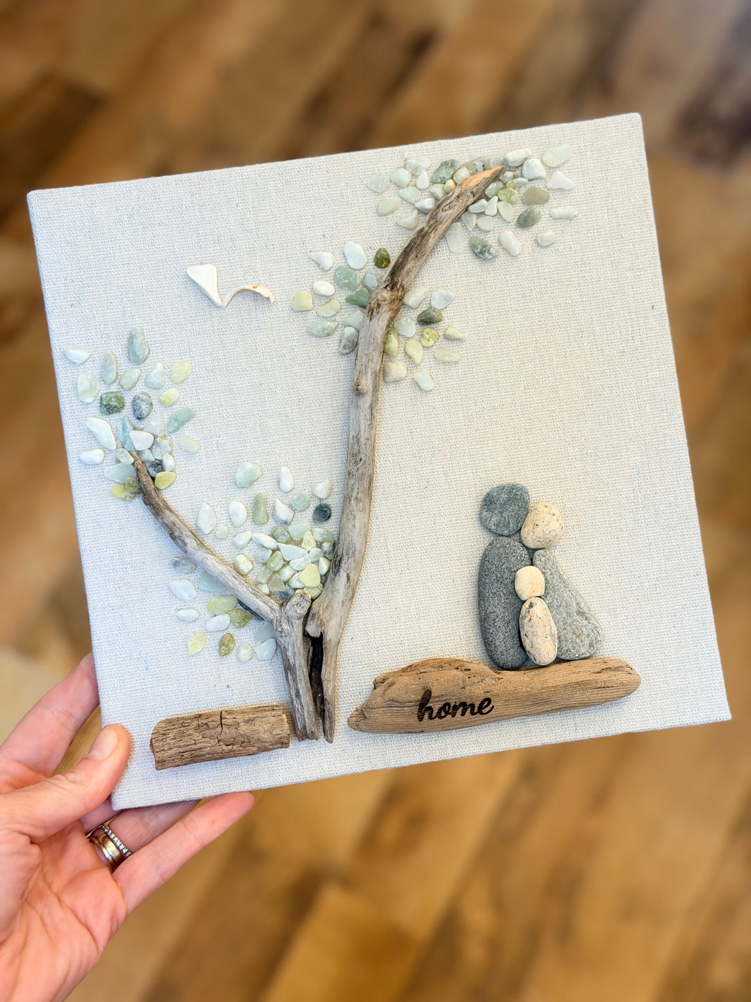 Anchored Soul | Rock Family of 3 | "home" | Shadow Box