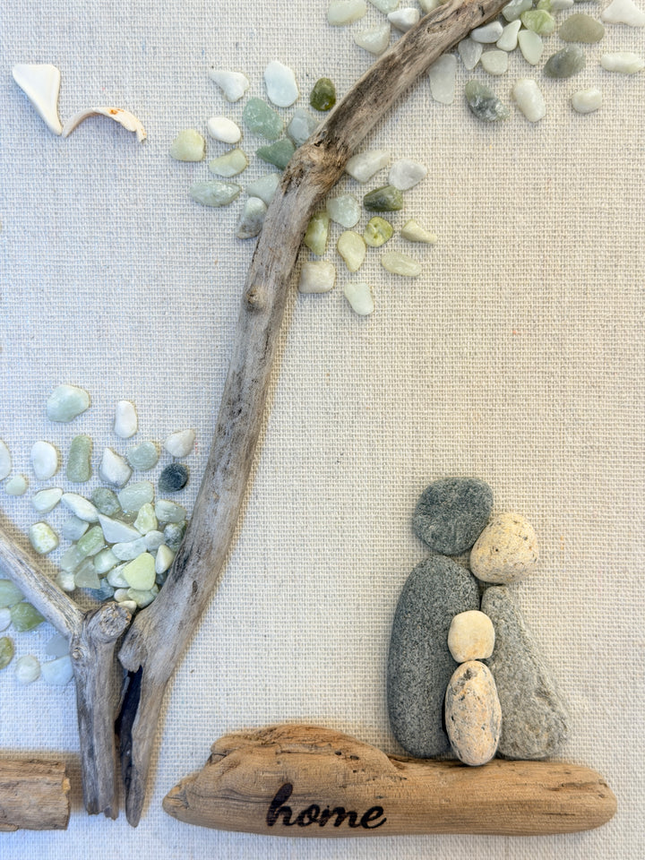 Anchored Soul | Rock Family of 3 | "home" | Shadow Box