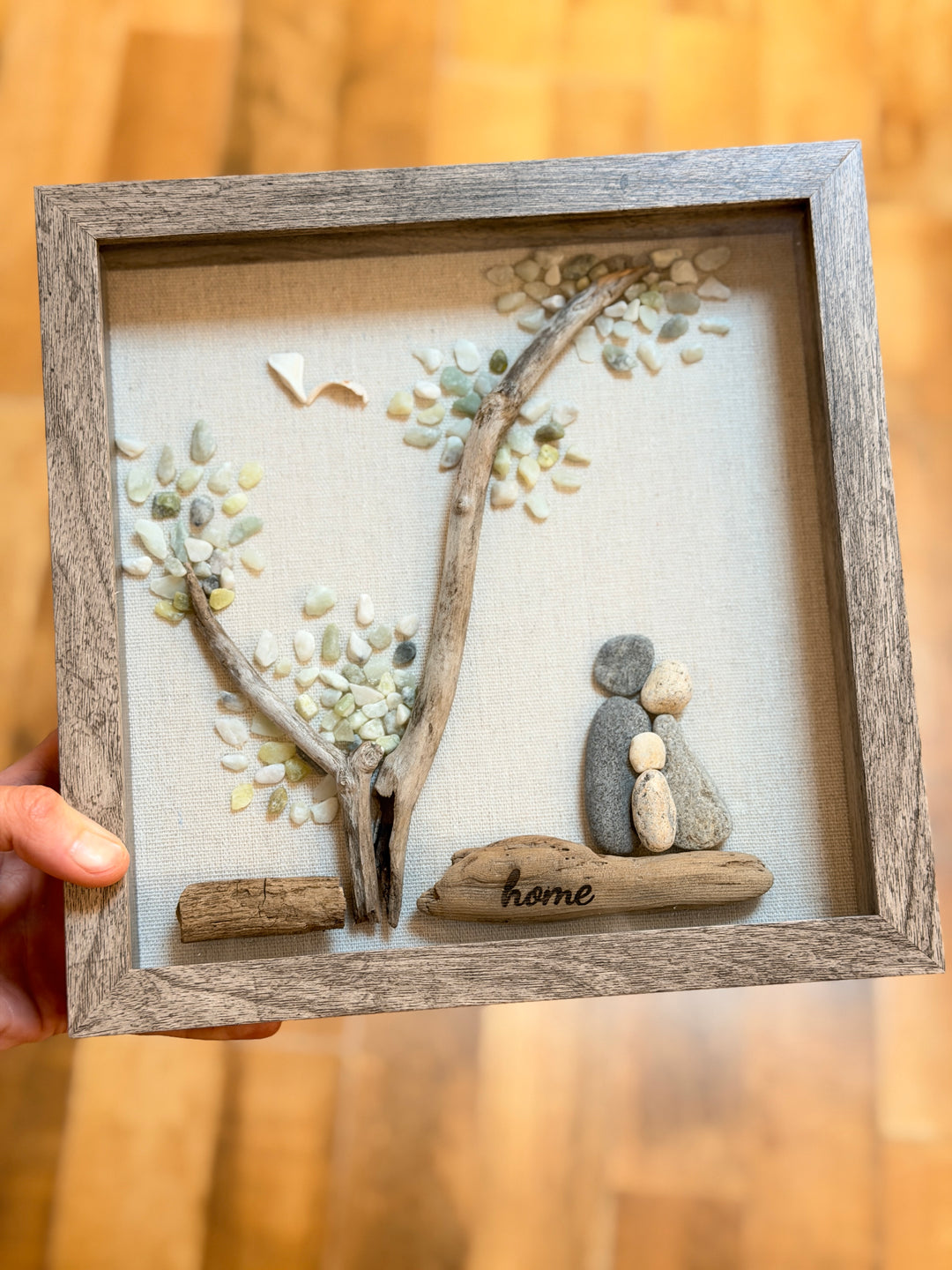 Anchored Soul | Rock Family of 3 | "home" | Shadow Box