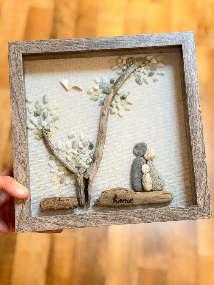 Anchored Soul | Rock Family of 3 | "home" | Shadow Box