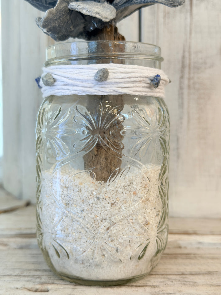 Anchored Soul | ZenFlower Mason Jar | Angel Aura Quartz