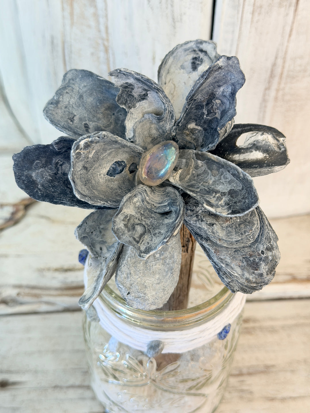 Anchored Soul | ZenFlower Mason Jar | Angel Aura Quartz