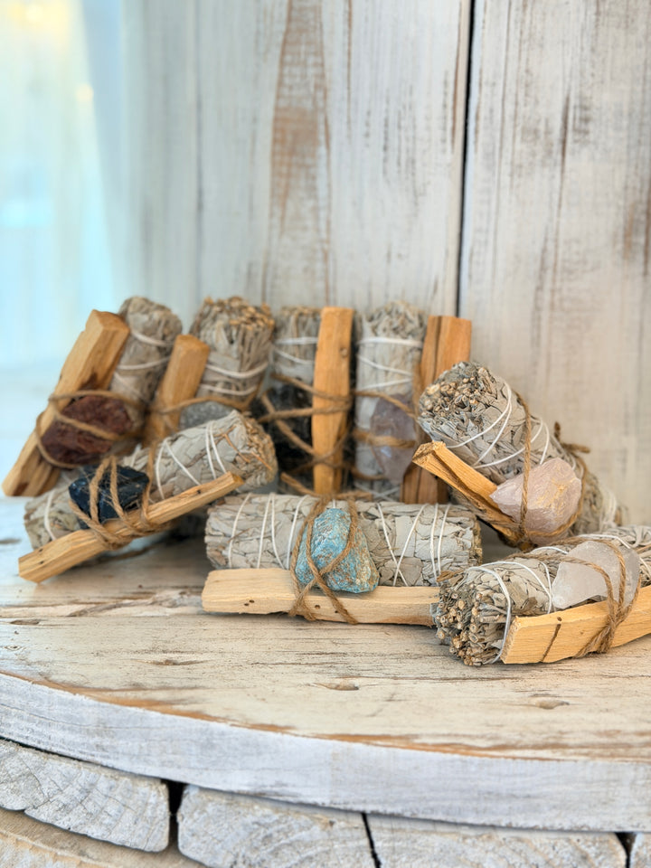 Anchored Soul | White Sage, Palo Santo &amp; Crystal Bundle