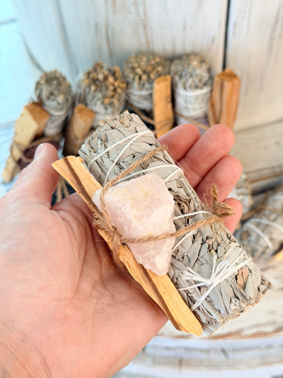 Anchored Soul | White Sage, Palo Santo &amp; Crystal Bundle