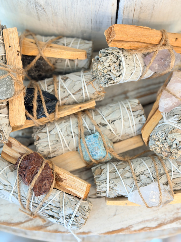 Anchored Soul | White Sage, Palo Santo &amp; Crystal Bundle