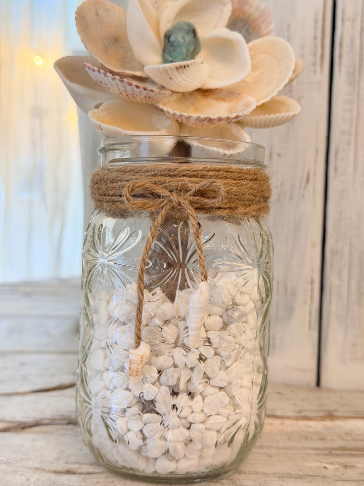 Anchored Soul | Mason Jar ZenFlower | Amazonite
