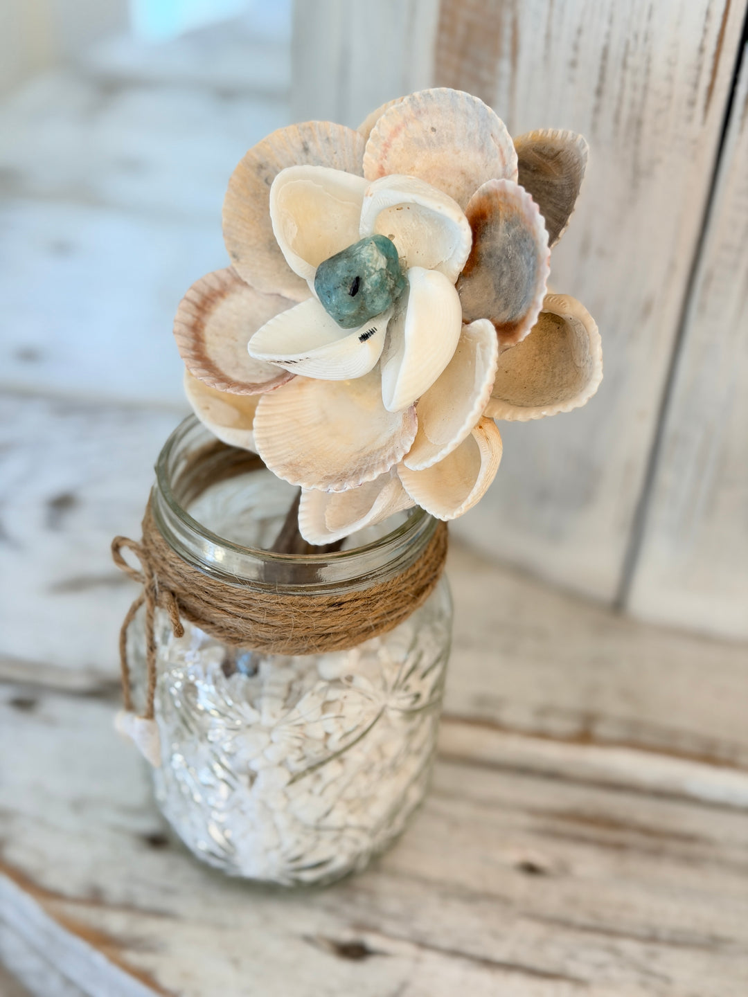Anchored Soul | Mason Jar ZenFlower | Amazonite