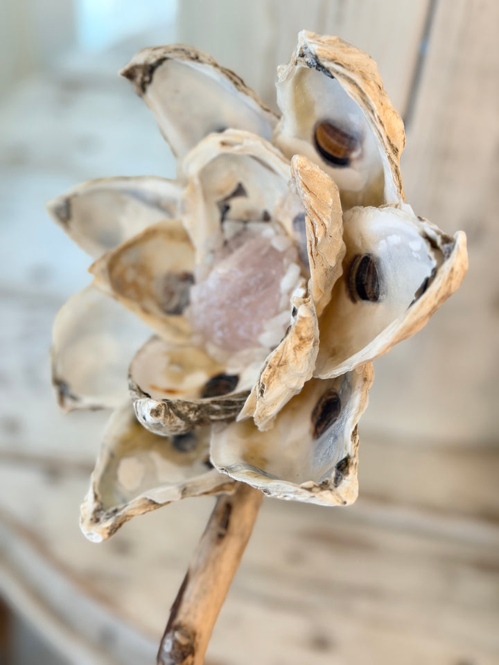 Anchored Soul | Single XL ZenFlower Wand | Rose Quartz &amp; Moonstone