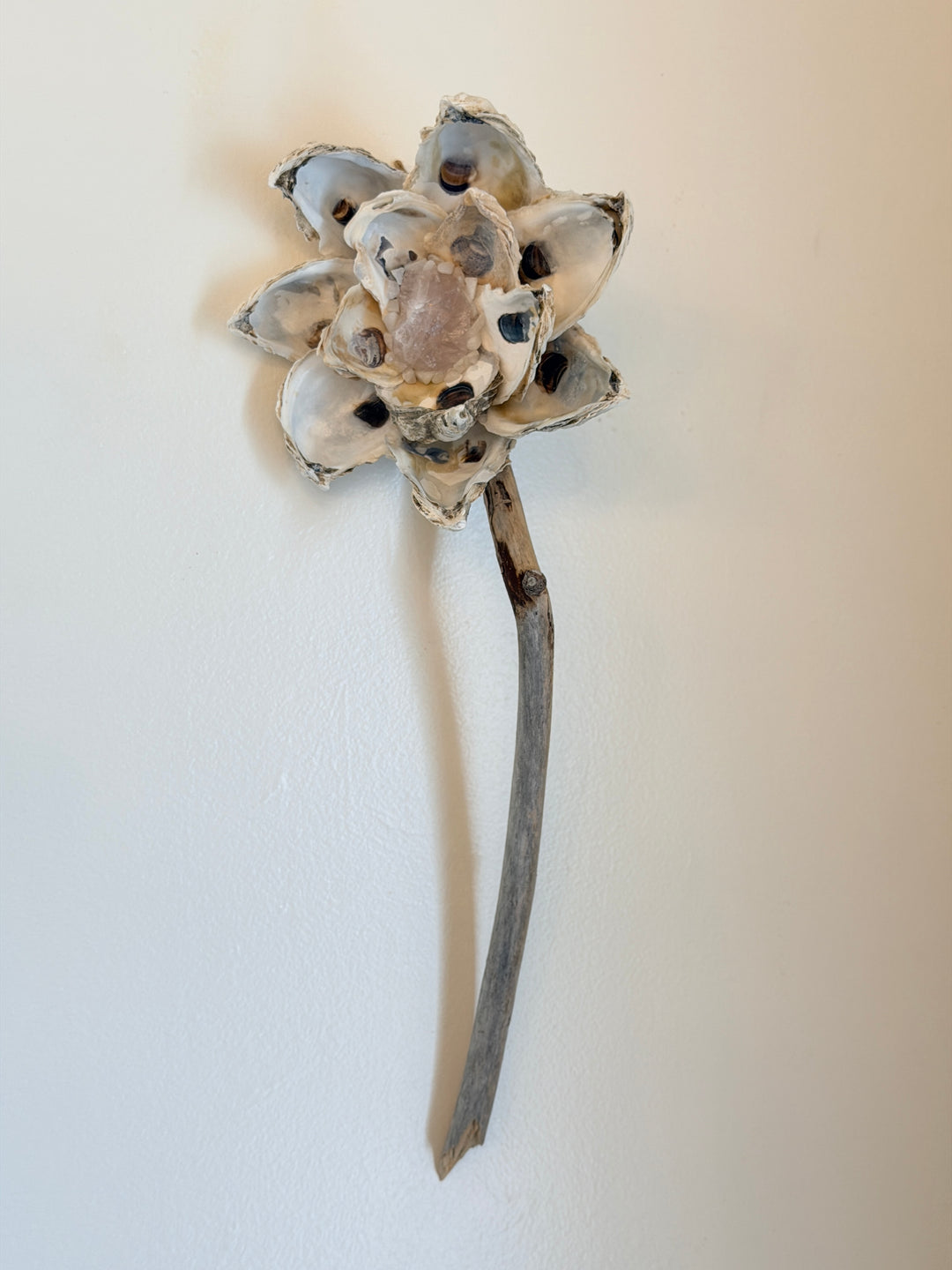 Anchored Soul | Single XL ZenFlower Wand | Rose Quartz &amp; Moonstone