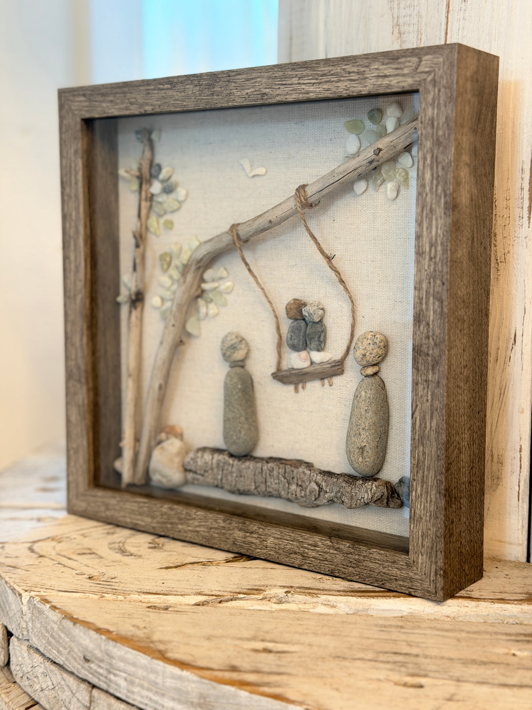 Anchored Soul | Rock Family of 4 w/ Swing | Shadow Box