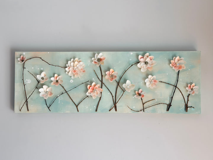 Anchored Soul | Bright Blossoms Canvas | 12 x 36