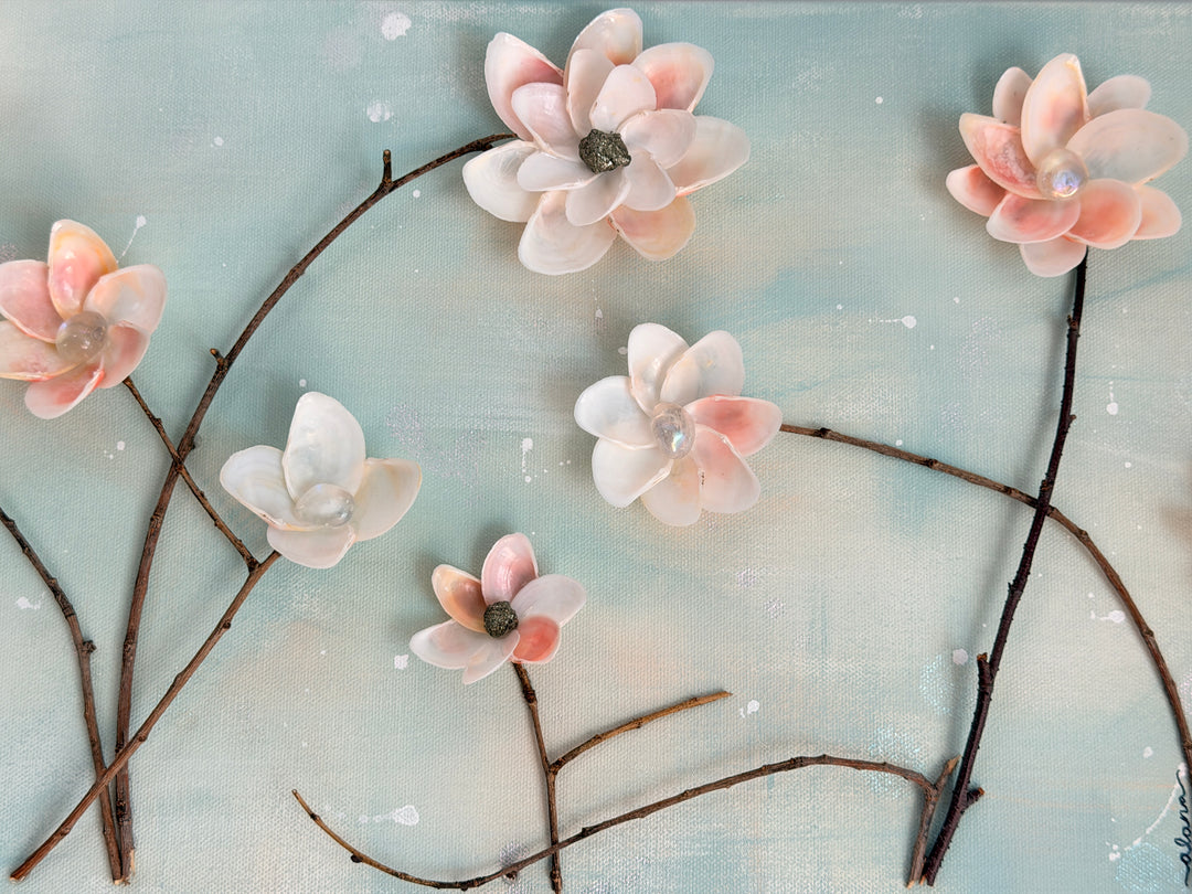 Anchored Soul | Bright Blossoms Canvas | 12 x 36