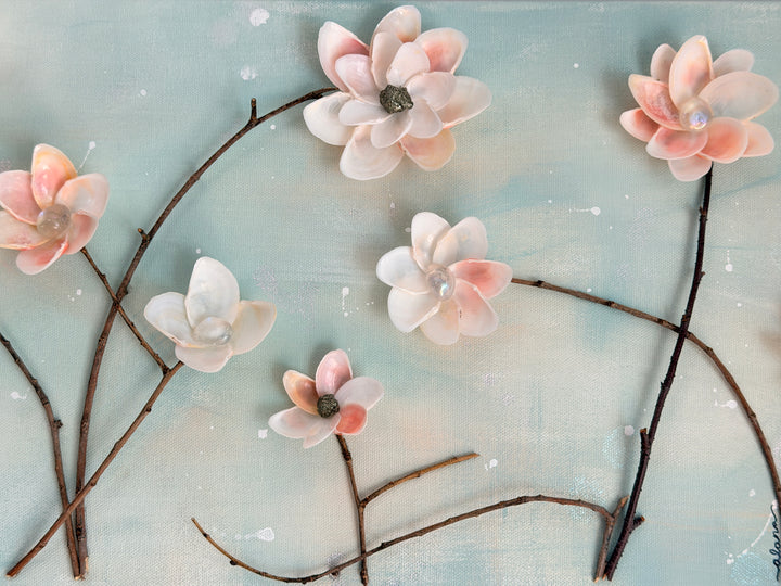 Anchored Soul | Bright Blossoms Canvas | 12 x 36