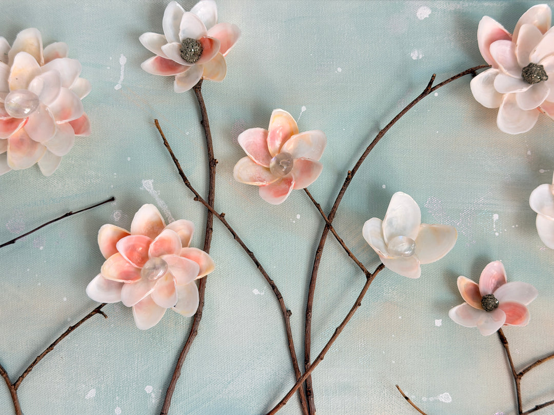 Anchored Soul | Bright Blossoms Canvas | 12 x 36
