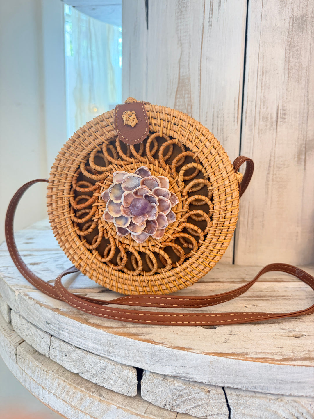 "Calm &amp; Peaceful" Rattan Bag