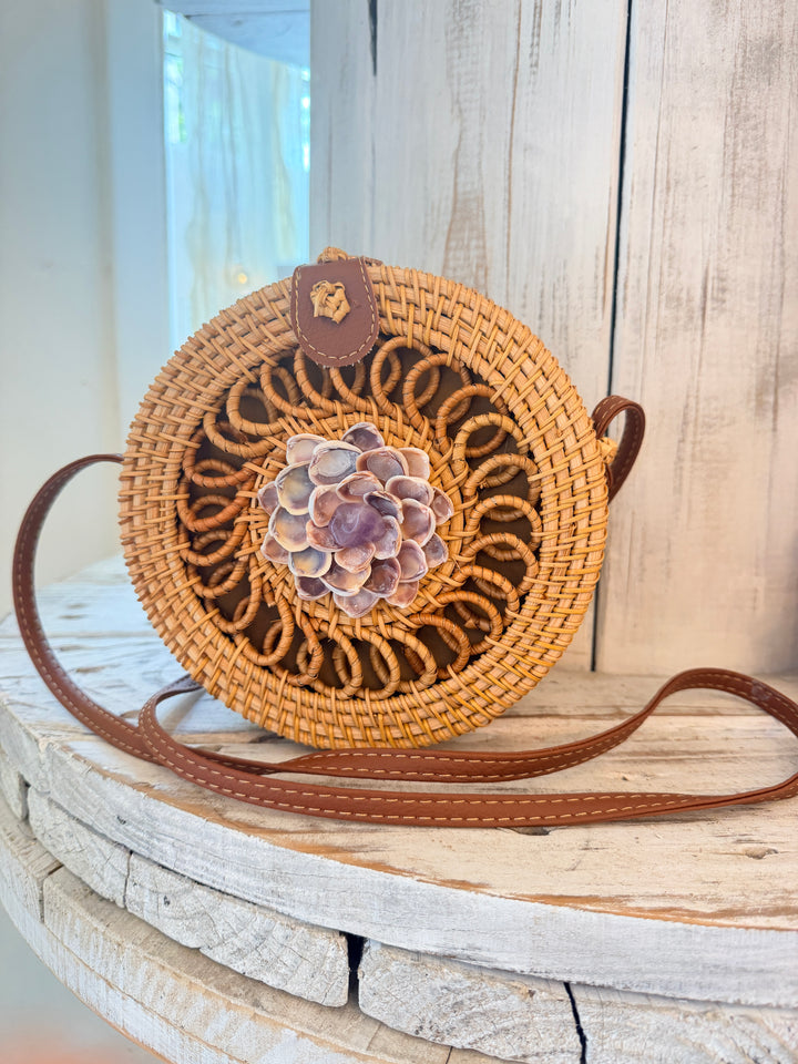 "Calm &amp; Peaceful" Rattan Bag
