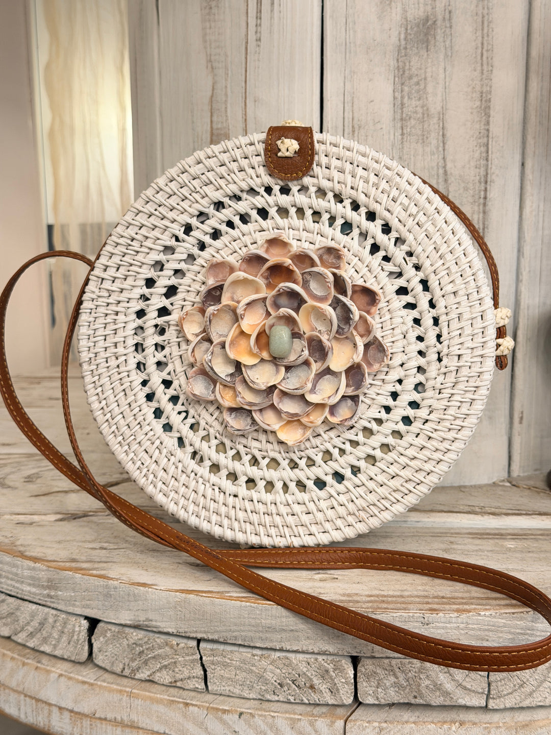 Anchored Soul | WHITE ZenFlower Rattan Bags