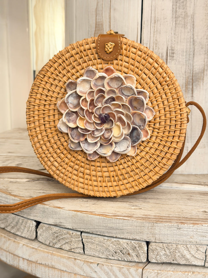 Anchored Soul | Tan ZenFlower Rattan Bags