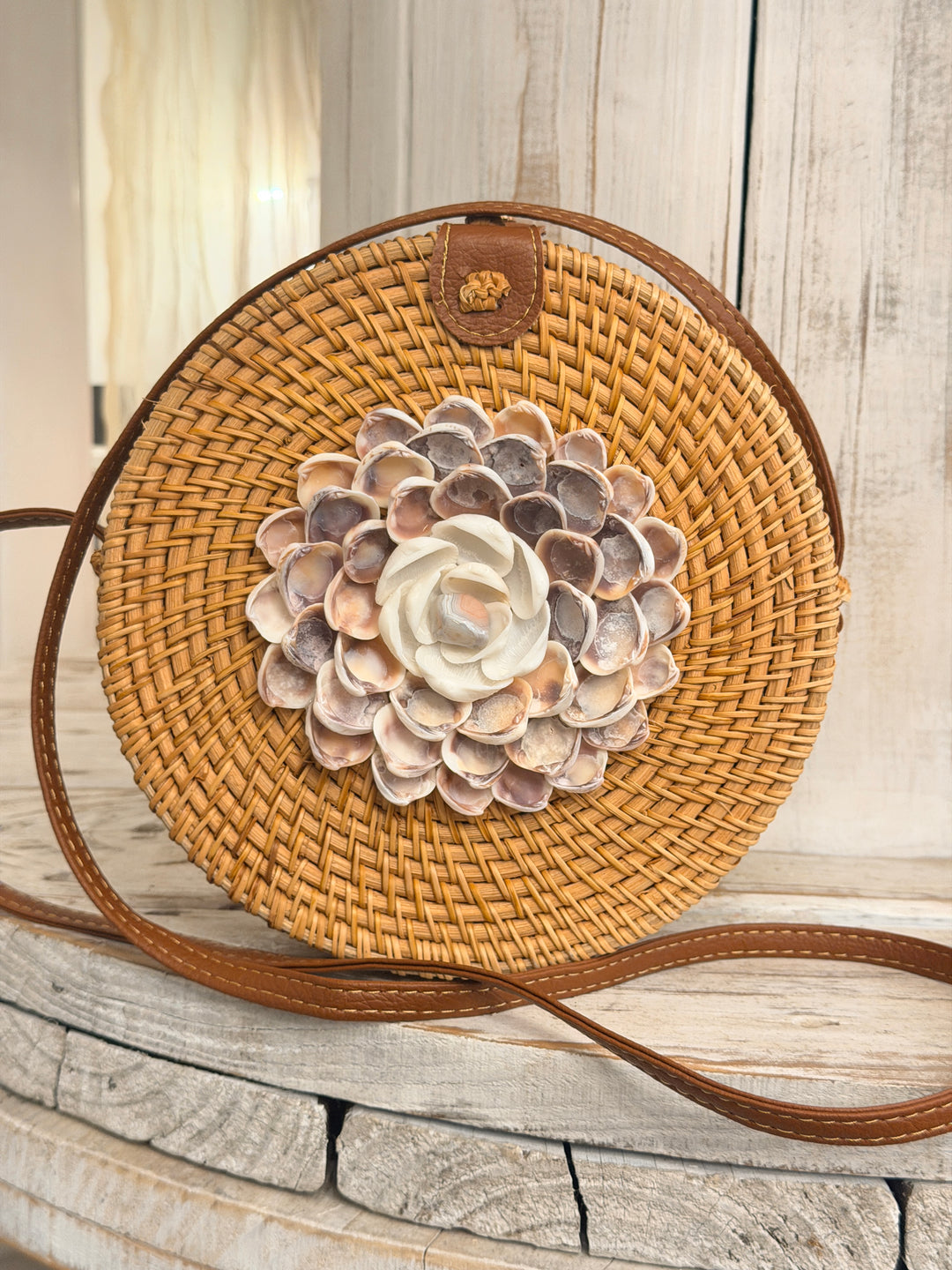 Anchored Soul | Tan ZenFlower Rattan Bags