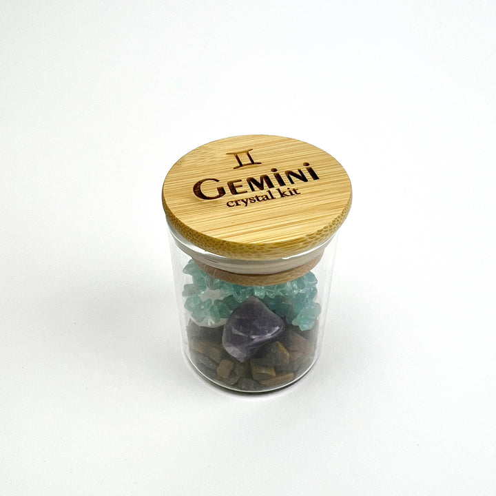 Zodiac Crystal Kit stretch bracelet with healing gemstones for your astrological sign