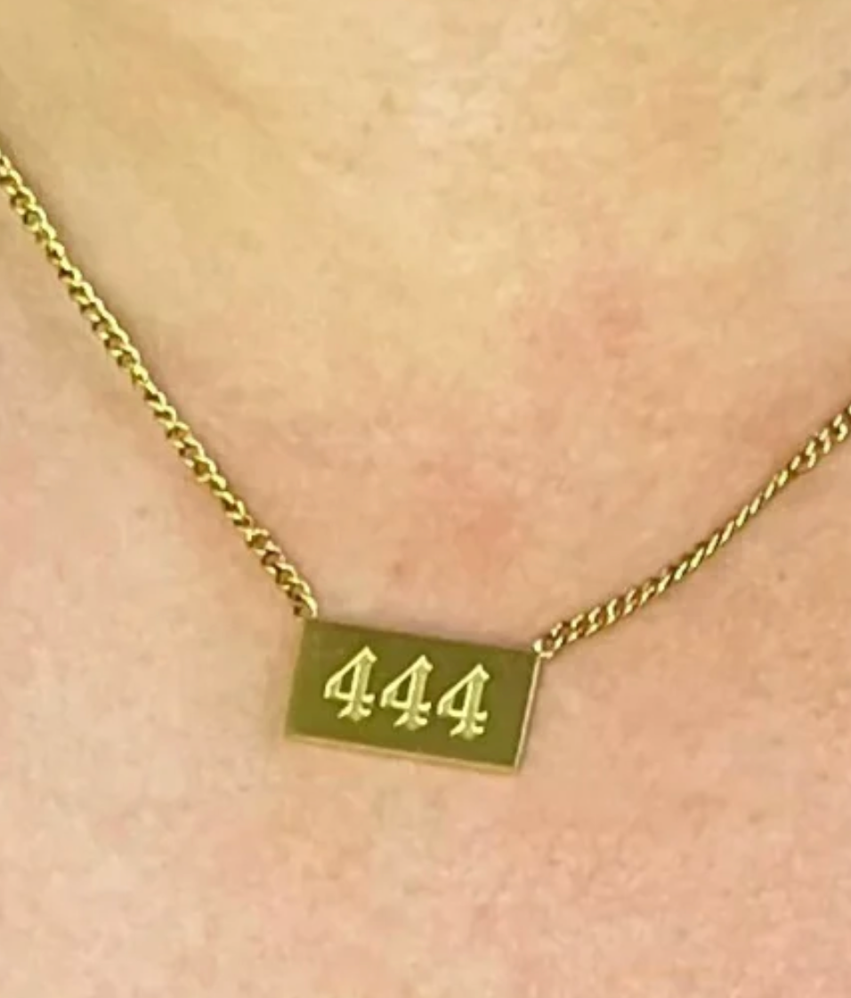 111 Angel Number Necklace | 18" Gold Plated