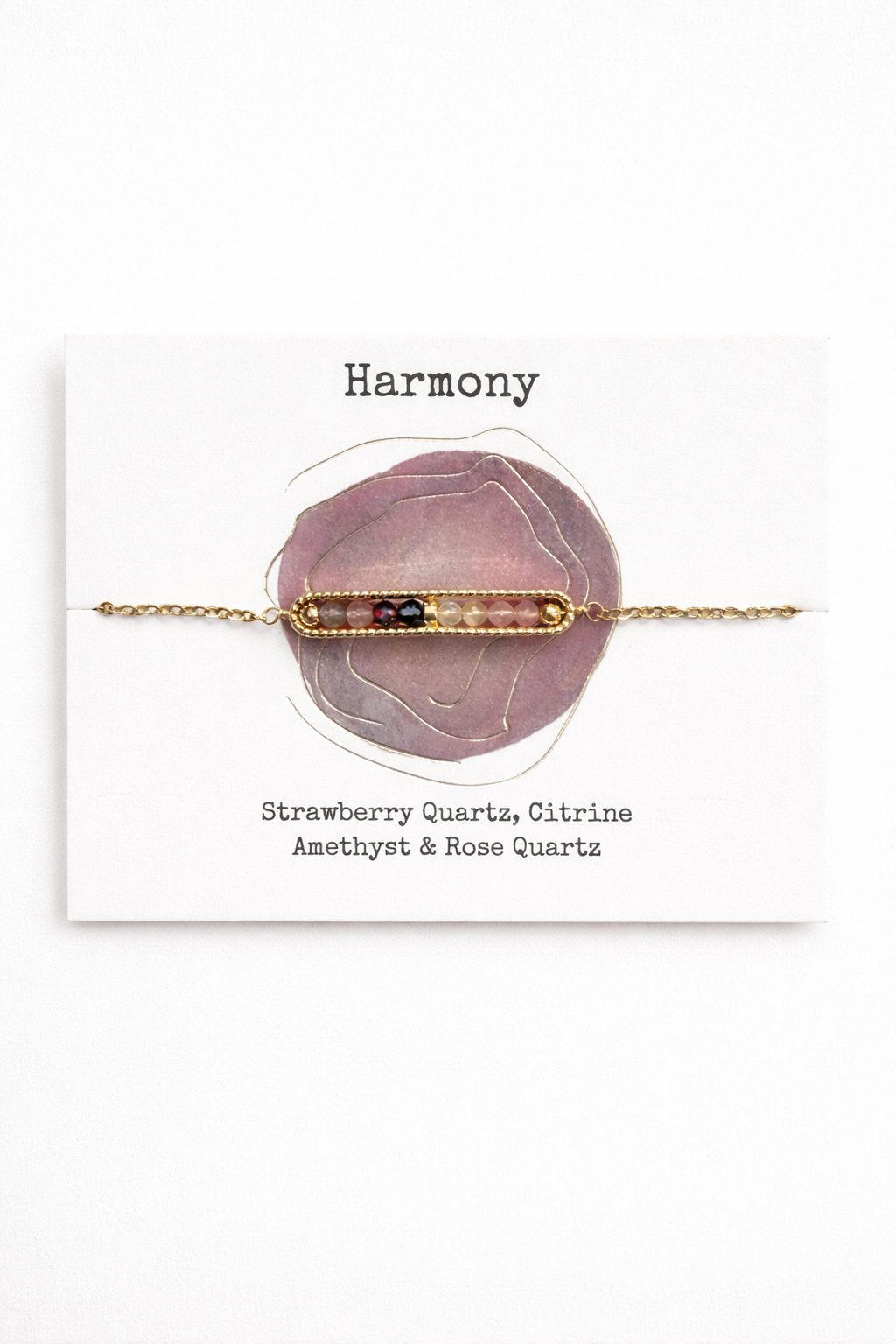 Harmony Crystal Bar Bracelet – Citrine &amp; Amethyst