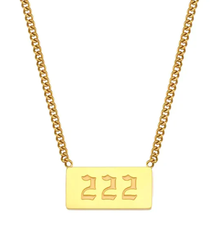 111 Angel Number Necklace | 18" Gold Plated