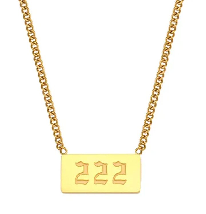 111 Angel Number Necklace | 18" Gold Plated