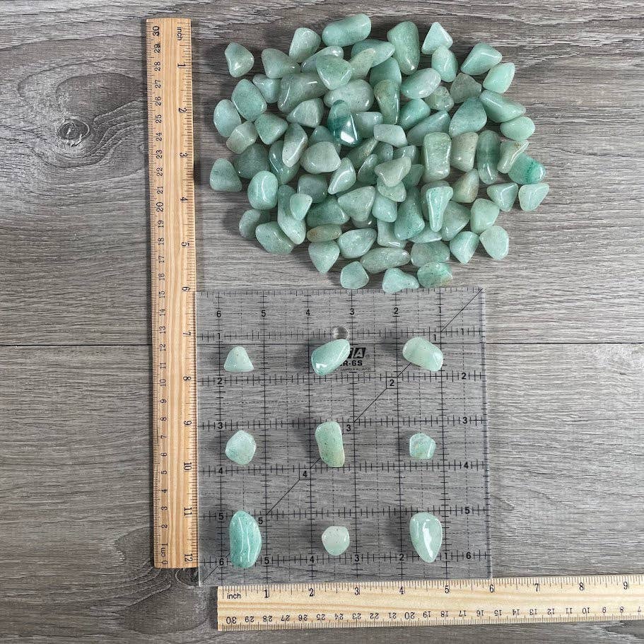 Green Aventurine Tumbled Stones bulk crystals for heart chakra healing and abundance