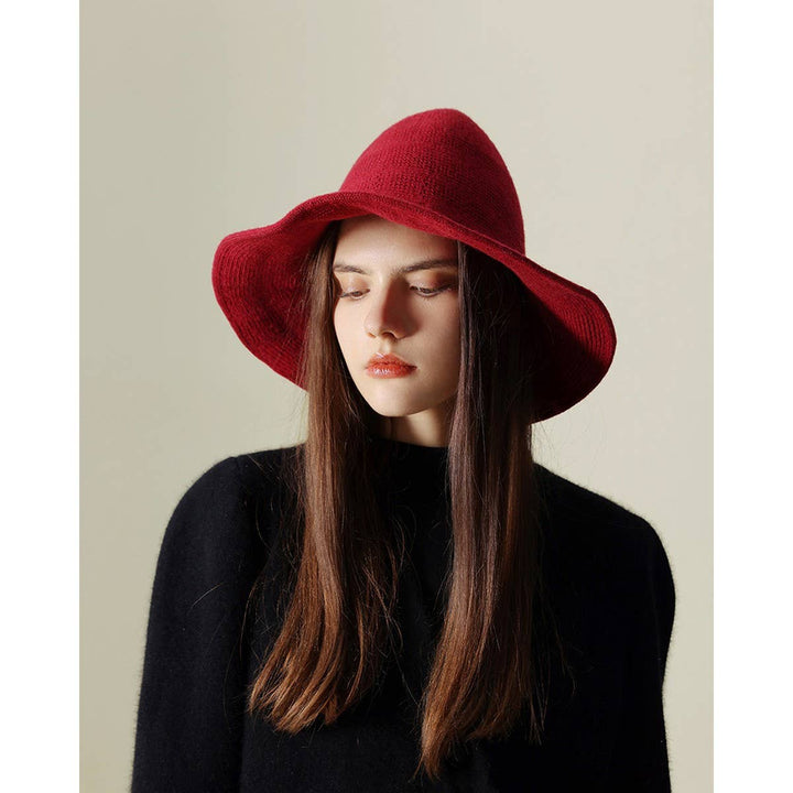 Knitted Wool Witch Hat in boho coastal style perfect for autumn festivals