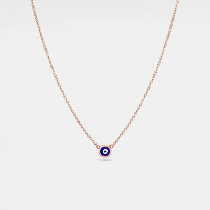 Evil Eye Nazar Charm Necklace in 925 sterling silver for spiritual protection