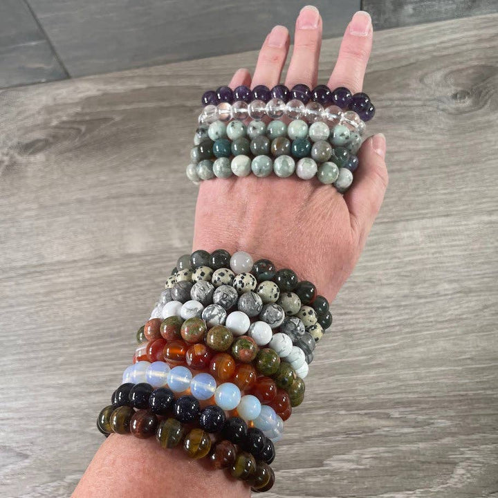 Gemstone Beaded Bracelets 10mm – Crystal Healing Jewelry