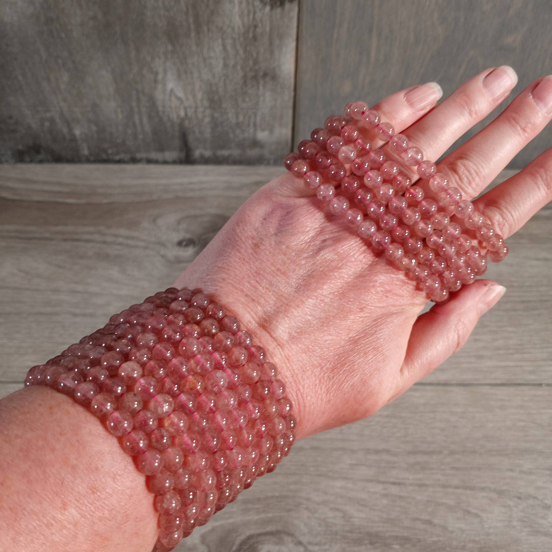 Healing Crystal Bracelets 6mm round beads boho coastal spiritual gemstone stretch bracelet