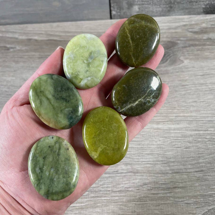 Gemstone Palm Stones 45mm for grounding meditation and coastal healing energy