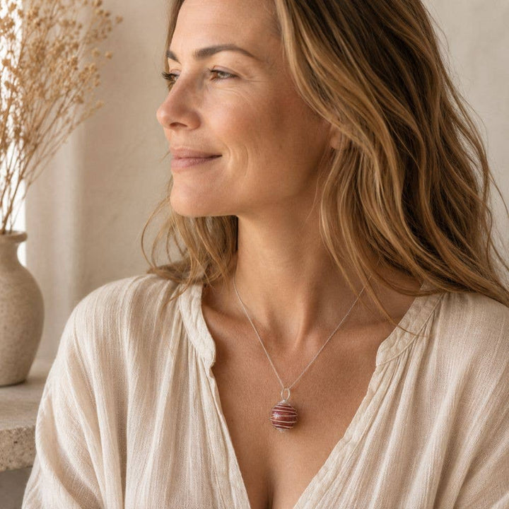 Crystal Cage Pendant | Silver &amp; Gold