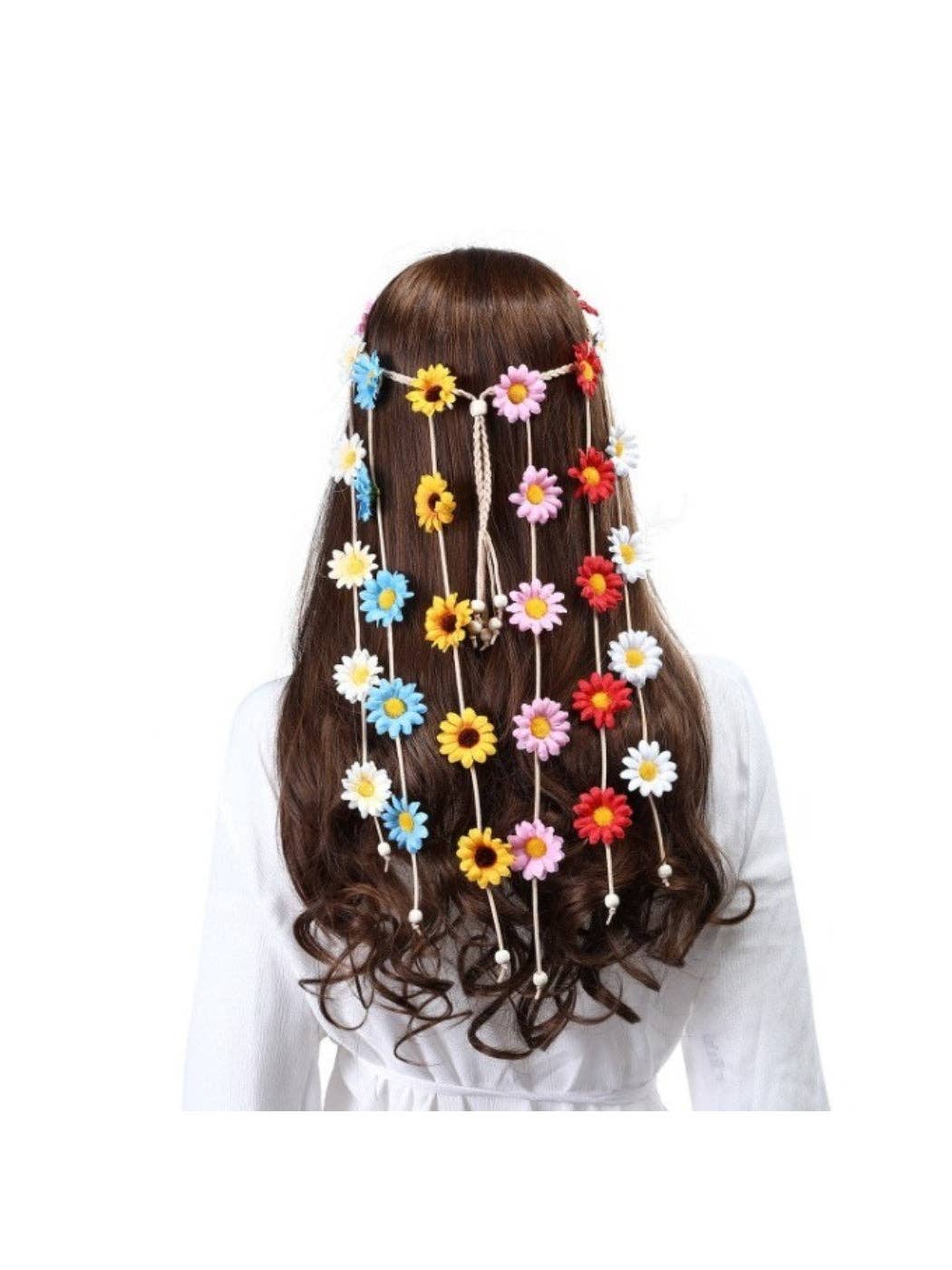 Handcrafted Boho Sunflower Hair Headpiece for festival brides and coastal free spirits
